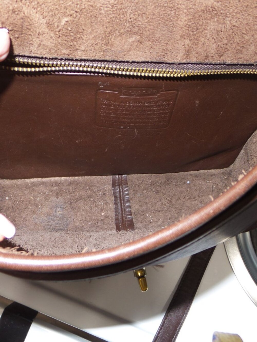 Vintage Coach Willis Bag 9927 Mahogany Brown Leather Crossbody Satchel - Picture 7 of 10
